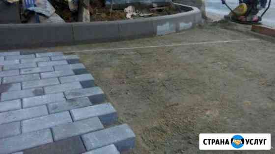 Укладка тротуарной плитки забор дренаж Истра
