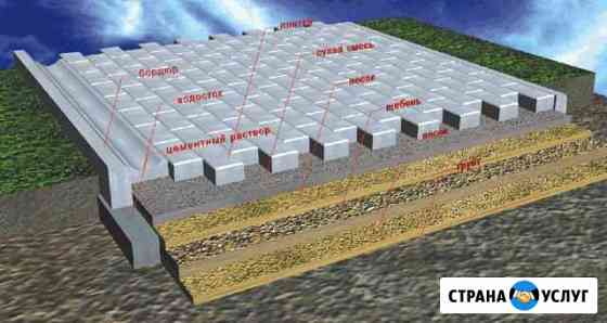 Устройство тротуарной плитки Евпатория