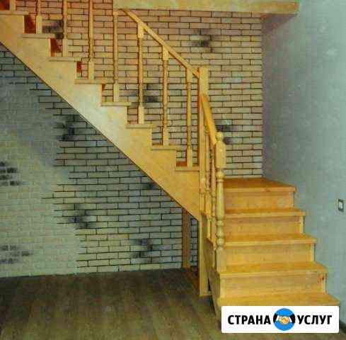 Деревянные лестницы в дом. Частный мастер Голицыно