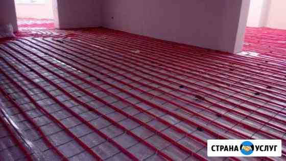 Монтаж теплых полов, разводка воды и канализации Краснодар