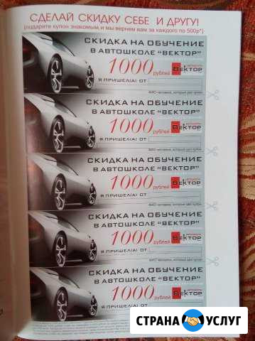 Скидка 1000руб. в автошколе вектор Кормиловка - изображение 1