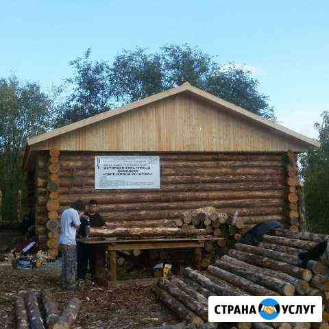 Сборка срубов домов бань Омск