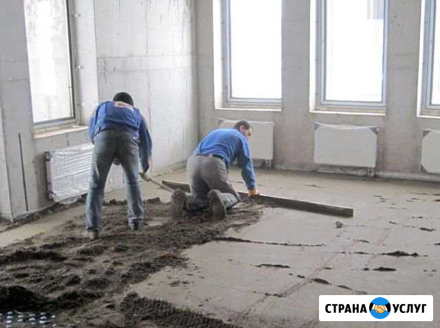 Стяжка пола, штукатурка стен (механизированно) Видное - изображение 1