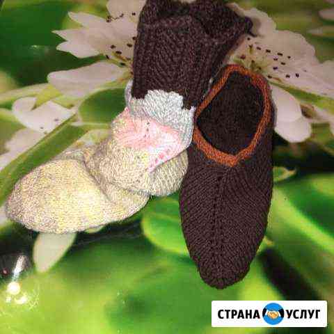 Вязанные пинетки, носочки и варежки Омск