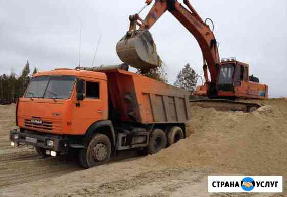 Песок, щебень,торф, дрова,бут,отсев,вывоз мусора Ухта