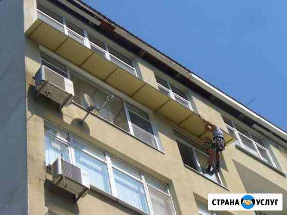 Монтаж козырьков над окнами Сочи