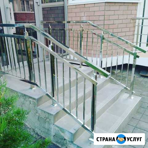 Перила из нержавеющей стали и стекла Павловская - изображение 1