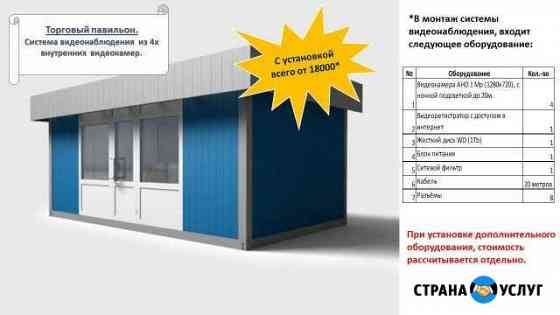 Видеонаблюдение. 4AHD камеры с установкой за Пермь