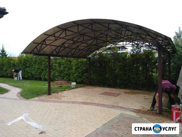 Навес из поликарбоната бронзовый Дедовск - изображение 1