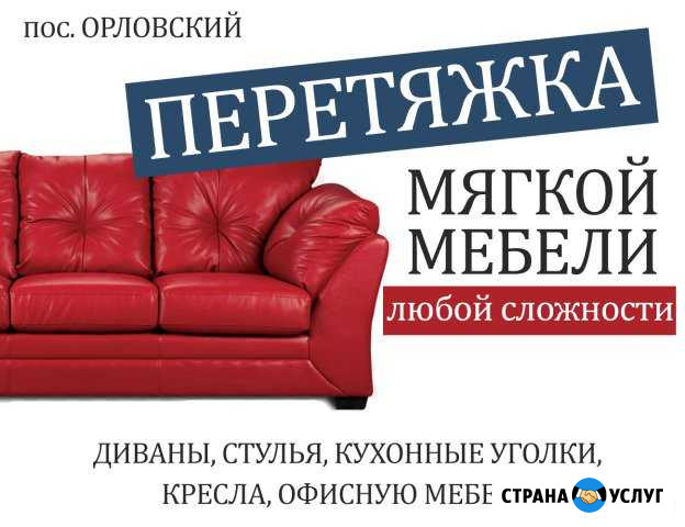 Перетяжка и ремонт мягкой мебели Орловский - изображение 1