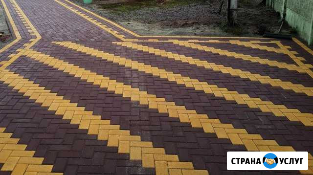 Укладка брусчатки,тротуарной плитки, Бордюра Балахна - изображение 1
