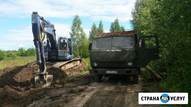 Гусенечный экскаватор.выкорчевка участков.вывоз.от Рахья - изображение 1