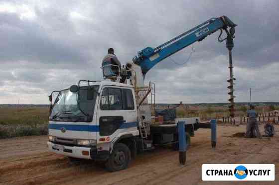 Аренда ямобура установка столбов лэп шпунт бурение Серпухов