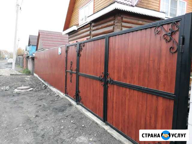 Заборы. Гаражные и откатные ворота, двери Иркутск - изображение 1
