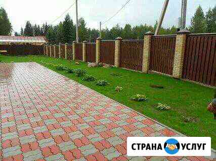 Забор навес кровля брусчатка Благовещенск