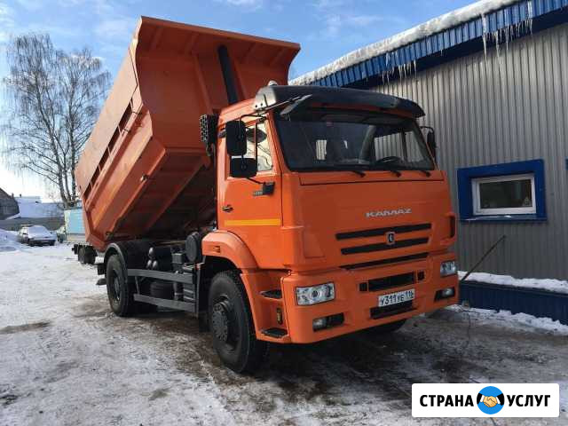 Услуги самосвала, песок, пгс, гравий, грунт, навоз Глазов - изображение 1