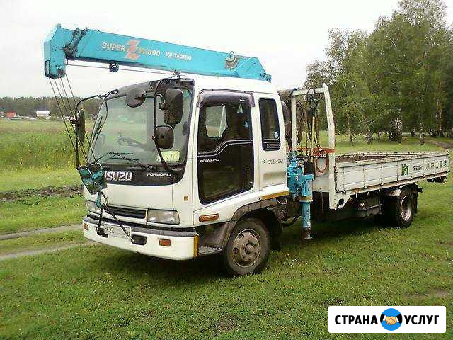 Услуги манипулятора борт 5 тонн, стрела 3 тонны Омск - изображение 1