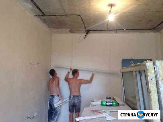 Штукатурные работы машинным нанесением Аксай