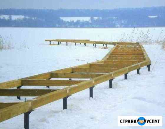 Установка свайновинтового фундамента для бань,саун Коломна