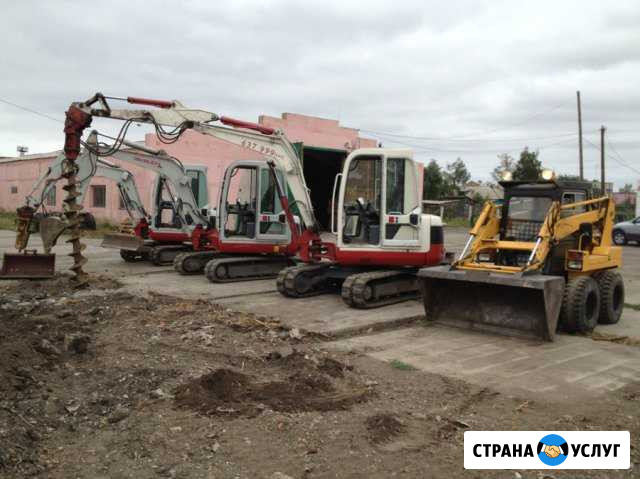 Услуги мини-экскаватора, погрузчика, гидромолот Омск - изображение 1