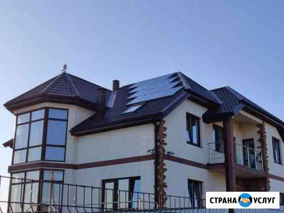 Установка сетевой солнечной электростанции 3 кВт Новороссийск