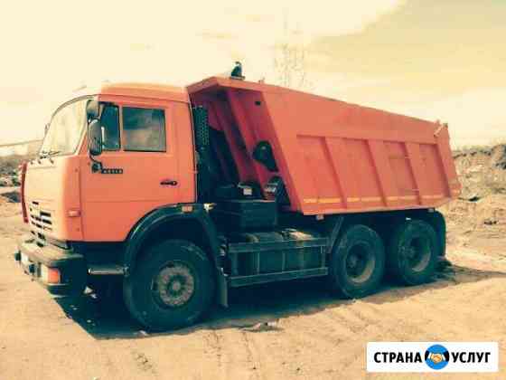Камаз самосвал. Вывоз мусора. Доставка. Песок, чер Ульяновск