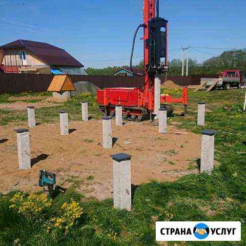 Фундамент на железобетонных сваях Волоколамск