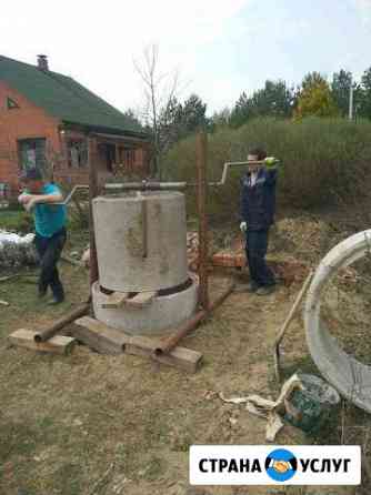 Копка колодцев.Септик из бетоноколец Москва
