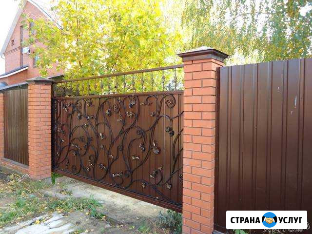 Забор под ключ, откатные ворота, навес, теплица Раменское - изображение 1
