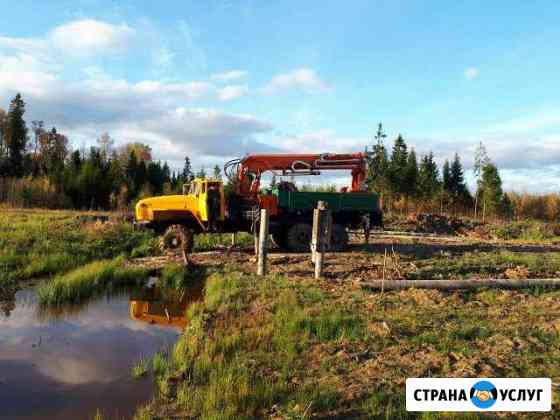 Монтаж больших винтовых свай установкой убм-85 Новый Уренгой