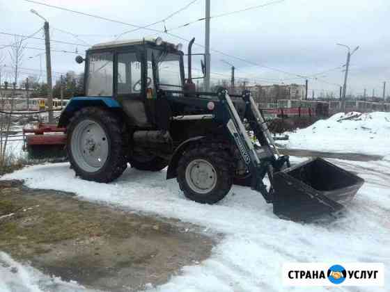 Услуги мтз 82 (отвал,погрузчик+щетка) в аренду Нижний Новгород
