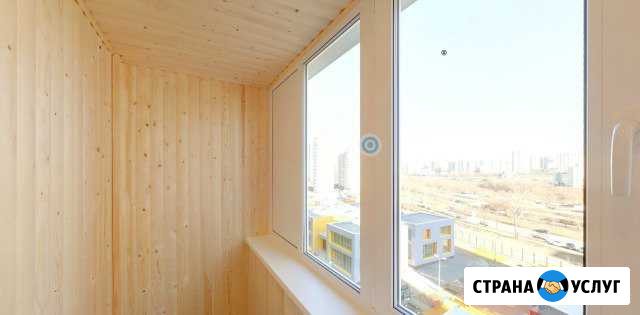 Отделка 6 м балкона деревянной вагонкой Москва - изображение 1
