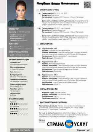 Качественное Резюме 2019 Мурино