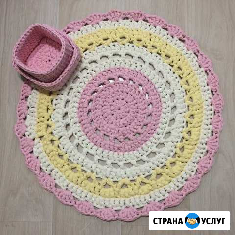 Вязаный коврик из трикотажной пряжи Нижний Новгород - изображение 1