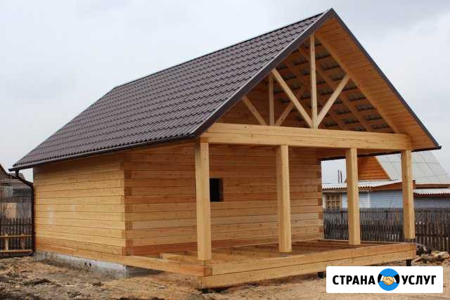 Баня из бруса 6 на 4 с террасой Тюмень - изображение 1
