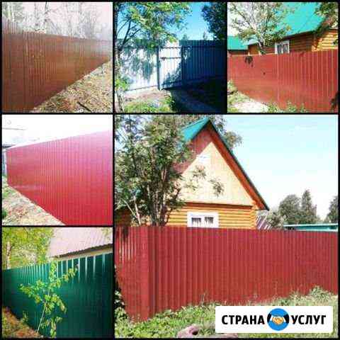 Монтаж Забора из профнастила Ухта