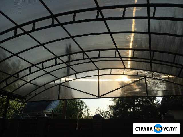 Навесы из поликарбоната, металлочерепицы, мягкой к Краснодар - изображение 1