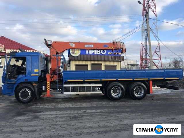 Услуги крана-манипулятора на базе Камаз, стрела 7 Тула - изображение 1