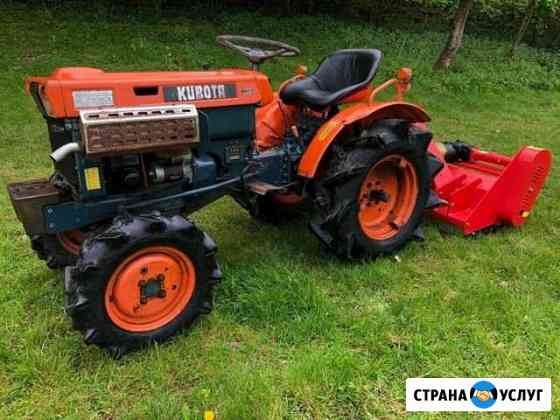 Вспашка земли минитрактором, фрезерование, вспашка Киров