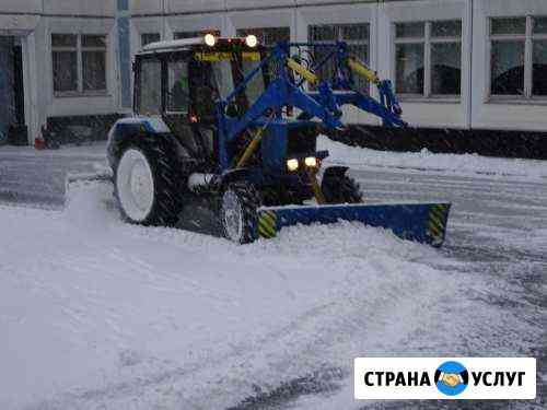 Уборка снега. Вывоз. Дорожная щётка, погрузчик Омск