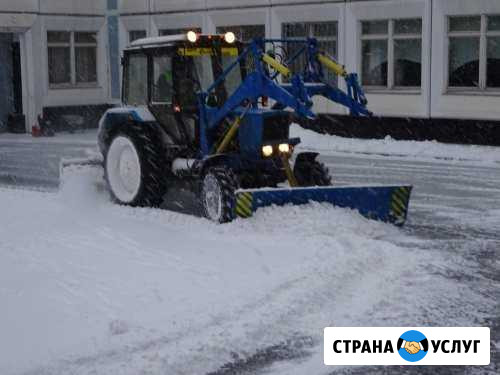 Уборка снега. Вывоз. Дорожная щётка, погрузчик Омск - изображение 1