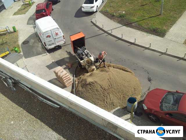 Стяжка пола немецким растворонасосом. Долгопрудный Долгопрудный - изображение 1