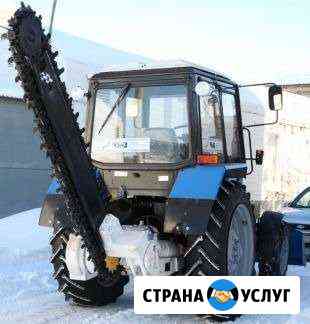 Аренда Услуги пилобары бары грунтореза траншеекопа Уфа