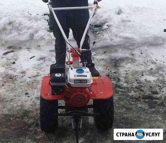 Вспашка земли мотоблоком Билимбай