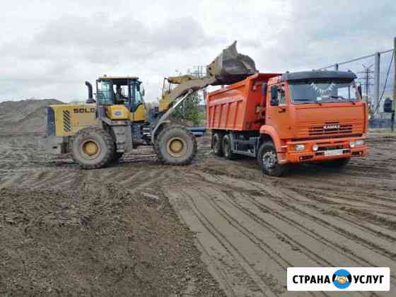 Пгс/песок/гравий/чернозем. Услуги Фронт. Погрузчик Краснокамск