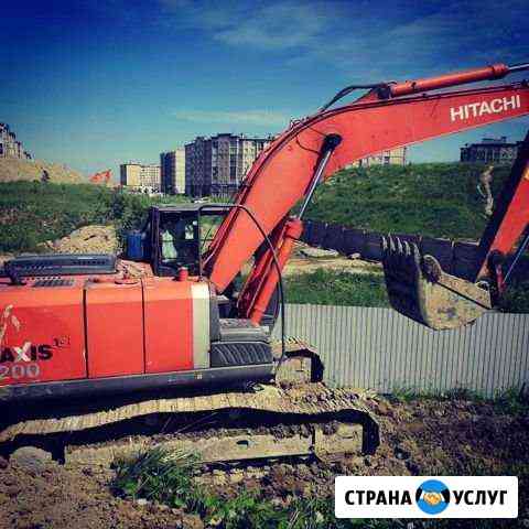 Гусеничный экскаватор hitachi в аренду Санкт-Петербург