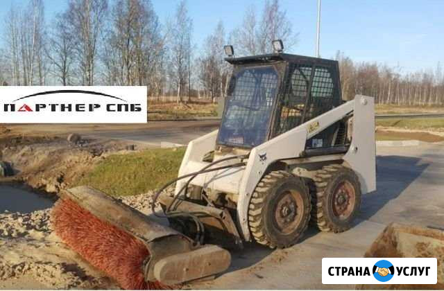 Аренда минипогрузчика (ковш,вилы,щетка,гм) Санкт-Петербург - изображение 1