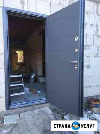 Установка входных металлических дверей Астрахань
