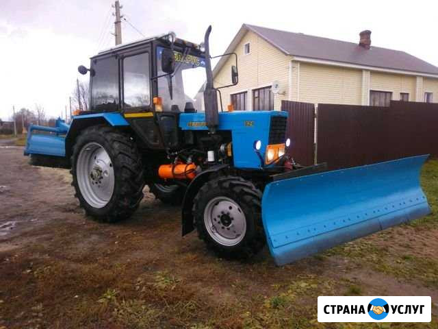 Услуги трактора мтз 82 С отвалом И щеткой Иваново - изображение 1