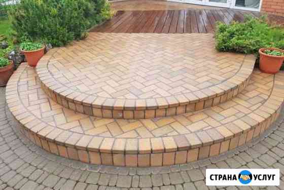 Укладка лестницы. Крыльцо из тротуарной плитки Ростов-на-Дону